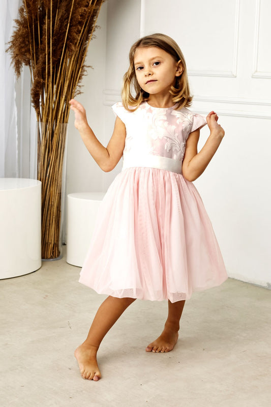 Mary Elegante tule jurk - roos