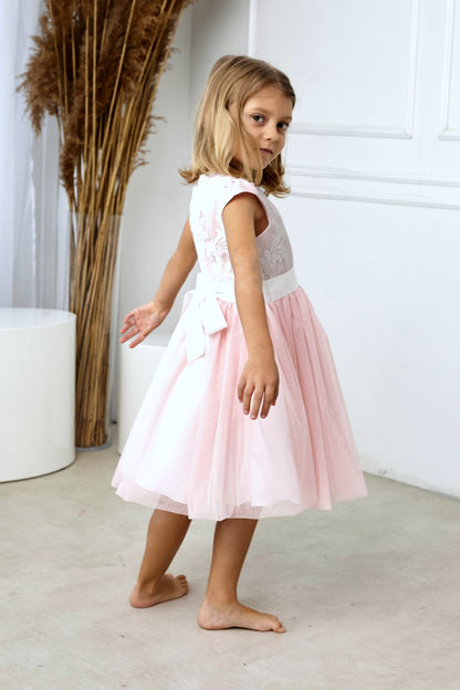 Mary Elegante tule jurk - roos